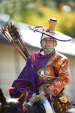 Mounted Yabusame archer, Jidai festival, Kyoto, Japan, Asia