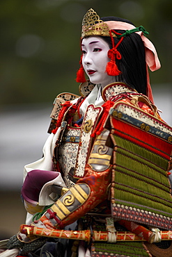 Female warrior during the Jidai Festival, Kyoto, Japan, Asia