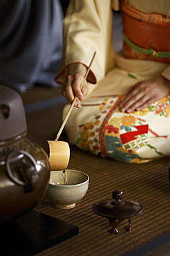 Tea ceremony in Shodensan-so, Kyoto, Japan, Asia