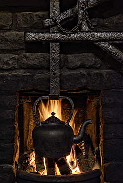 Cottage Fireplace, County Cork, Munster, Republic of Ireland, Europe