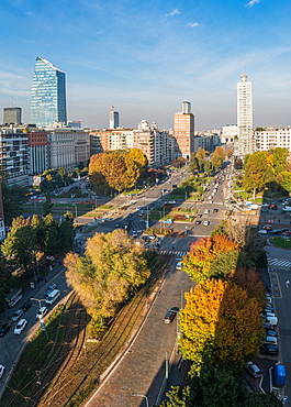 The main boulevard in central Milan leading to Milan's Central station, Milan, Lombardy, Italy, Europe