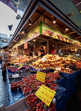 Market Hall, interior, Rotterdam, South Holland, The Netherlands, Europe