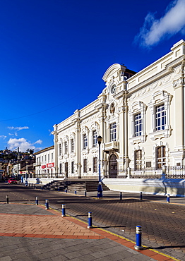 City Hall, Simon Bolivar Park, Otavalo, Imbabura Province, Ecuador, South America