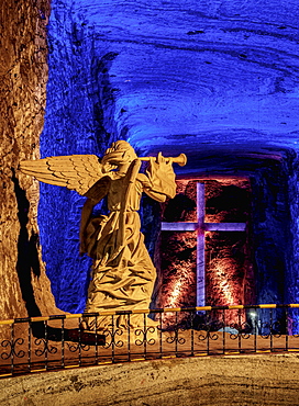 Salt Cathedral, interior, Zipaquira, Cundinamarca Department, Colombia, South America