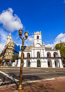 View of the Buenos Aires Cabildo on Plaza de Mayo, Monserrat, City of Buenos Aires, Buenos Aires Province, Argentina, South America