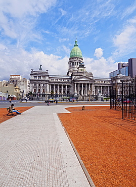 Plaza del Congreso, view of the Palace of the Argentine National Congress, City of Buenos Aires, Buenos Aires Province, Argentina, South America