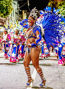 Samba Dancer at the Carnival Parade in Niteroi, State of Rio de Janeiro, Brazil, South America