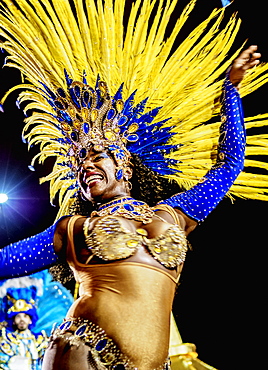 Samba Dancer at the Carnival Parade in Rio de Janeiro, Brazil, South America