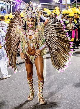 Samba Dancer at the Carnival Parade in Rio de Janeiro, Brazil, South America