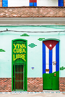 Colourful walls of Centro Habana, Havana, La Habana Province, Cuba, West Indies, Caribbean, Central America