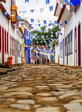 View of the Old Town, Paraty, State of Rio de Janeiro, Brazil, South America