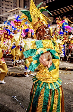 Samba dancer in the Carnival Parade, City of Rio de Janeiro, Rio de Janeiro State, Brazil, South America