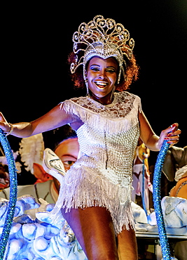 Samba dancer in the Carnival Parade, City of Rio de Janeiro, Rio de Janeiro State, Brazil, South America