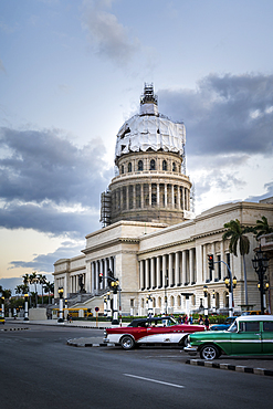 El Capitolio building at dusk, UNESCO World Heritage Site, Havana, Cuba, West Indies, Caribbean, Central America