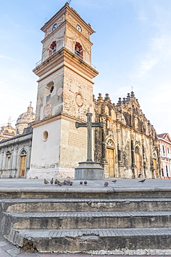 La Merced church in Granada at first sunlight, Granada, Nicaragua, Central America