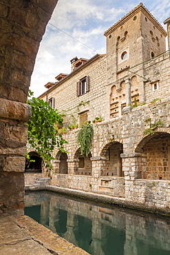 Inside the Tvrdalj Castle in the old town of Stari Grad on Hvar Island, Croatia, Europe