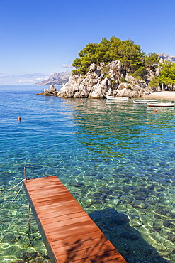 The famous Podrace Beach near Brela and Makarska, Croatia, Europe