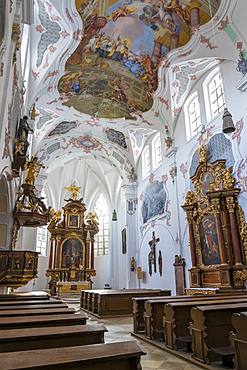 Interior of the Parish Church of St. Rupert, Regensburg, UNESCO World Heritage Site, Bavaria, Germany, Europe