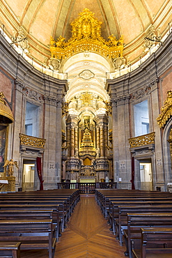 Interior of the Clerigos Church, Porto, Portugal, Europe