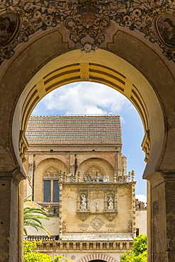 Part of the Mosque-Cathedral (Great Mosque of Cordoba) (Mezquita), UNESCO World Heritage Site, seen from an entrance gate, Cordoba, Andalusia, Spain, Europe