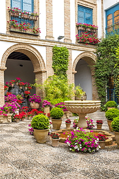 Inner courtyard of the Viana Palace, Cordoba, Andalusia, Spain, Europe