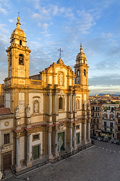 San Domenico Convent at last sunlight, Palermo, Sicily, Italy, Europe