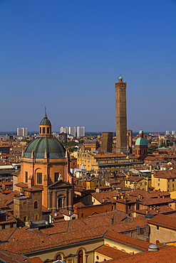 View from San Petronio's terrace, Bologna, Emilia-Romagna, Italy, Europe