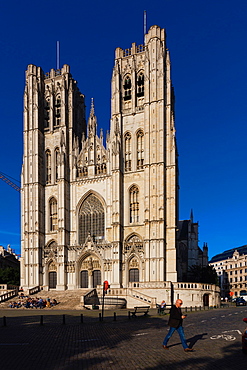 The St. Michel and Gudule Cathedral, Brussels, Belgium, Europe