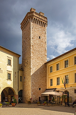 Piazza Mazzini, Trevi, Perugia, Umbria, Italy, Europe