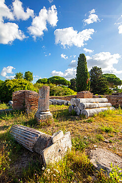 Temple of Fabris Navales, Ostia Antica, Rome, Lazio, Italy, Europe