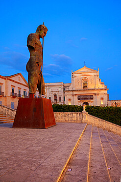 Basilica Santissimo Salvatore and Belvedere Tower, Noto, Siracusa, Sicily, Italy, Europe