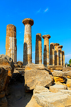 Temple of Hercules, Valley of the Temples, UNESCO World Heritage Site, Agrigento, Sicily, Italy, Europe