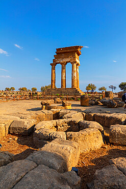 Temple of the Dioscuri, Valley of the Temples, UNESCO World Heritage Site, Agrigento, Sicily, Italy, Europe