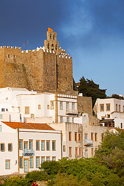 The Monastery of Saint John the Theologian, UNESCO World Heritage Site, Patmos, Dodecanese, Greek Islands, Greece, Europe