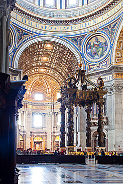 St. Peter's Basilica, Vatican City, UNESCO World Heritage Site, Rome, Lazio, Italy, Europe