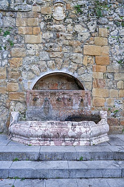 Old Fountain, Mezzojuso, Palermo, Sicily, Italy