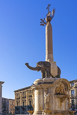 Piazza Duomo, Elephant Fountain, Catania, Sicily, Italy