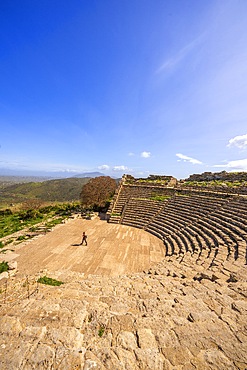 Ancient theatre, 2nd century BC, Segesta, Calatafimi , Trapani, Sicily, Italy