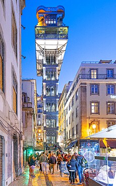 Santa Justa elevator, Lisbon, Portugal