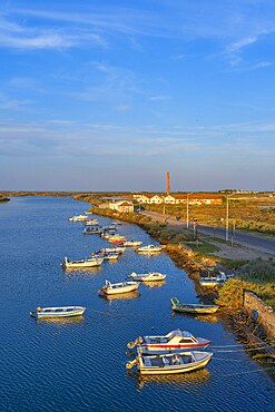 View on Gilão river, from the Descobrimentos bridge, Tavira, Algarve, Portugal