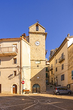 clock tower, Pietrabbondante, Isernia, Molise, Italy