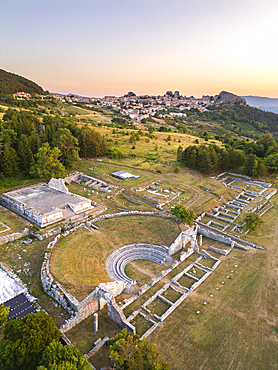 Italic Sanctuary, Pietrabbondante Temple-Theatre, Archaeological Site, Pietrabbondante, Isernia, Molise, Italy