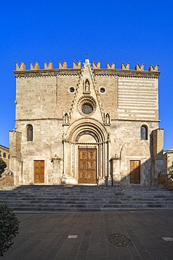 Facade of Orsini Square, Cathedral of Santa Maria Assunta, Teramo, Abruzzo, Italy