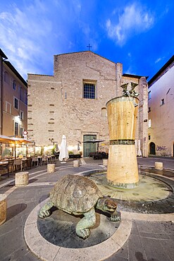 Fountain in memory of the fallen Ivan Theimer, piazza don Minzoni, Foligno, Perugia, Umbria, Italy