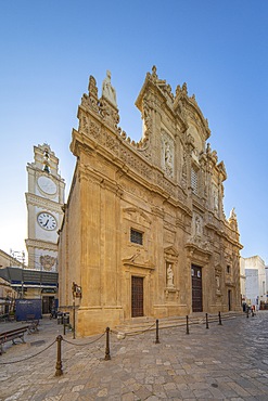 Basilica co-cathedral of Sant'Agata, Gallipoli Cathedral, Old Town, Gallipoli, Lecce, Salento, Apulia, Italy