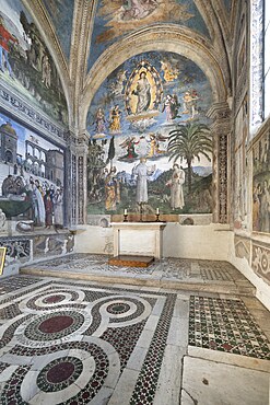 Bufalini chapel, Stories of Saint Bernardino of Siena, Pinturicchio, dated to around 1484-1486, Basilica of Santa Maria in Aracoeli, Roma, Lazio, Italy