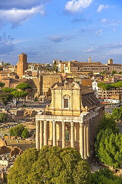 Church of San Lorenzo degli Speziali in Miranda at the Roman Forum, Imperial Forums, Roma, Lazio, Italy