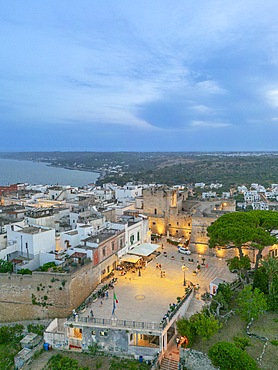 Aerial view of Castro, Lecce, Salento, Apulia, Italy, Europe