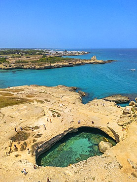 Cave of Poetry, Grotta della poesia, Roca Vecchia, Lecce, Salento, Apulia, Italy