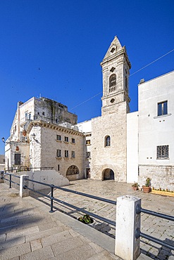 Bari city walls, bell tower the ancient church of Santa Maria Annunziata, Bari, Apulia, Italy